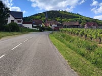 Husseren les Châteaux from Eguisheim via Route du Vin