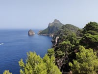 Coll de la Creueta from Platja Formentor