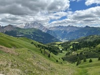 Passo Sella from Plan de Gralba