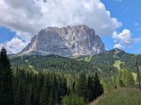 Passo Sella from Plan de Gralba