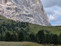 Passo Sella from Plan de Gralba