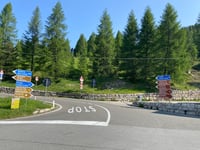 Passo Gardena from Plan de Gralba