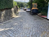 Tienne Jean Flémal von Gastuche über Rue de la Duve
