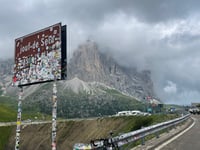 Passo Sella from Plan de Gralba