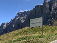 Passo Sella from Plan de Gralba