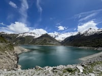 Col de la Croix-de-Fer from Barrage du Verney / Allemont