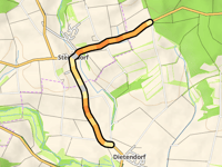 Achatzwald z Dietendorf przez Steinsdorf