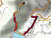 Alto de La Vega von Las Rosas über Embalse de las Rosas