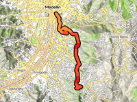 Alto de Las Palmas from Medellín