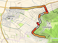 Am Schwanberg z Rödelsee przez Landrat-Schad-Strasse