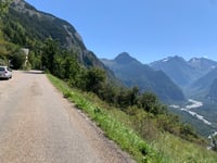 Auris-en-Oisans from Le Bourg d'Oisans
