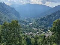 Baite di Mezzeno from Lenna via Lago Bernigolo