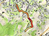 Baumbuchweg über Färbergasse