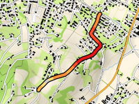 Baumbuchweg über Kasernenweg