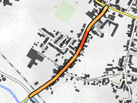 Porte de Gommeries przez Rue de la Chaussée