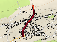 Bergstrasse von Scherbda