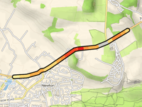 Bridgend Road vanuit Newton