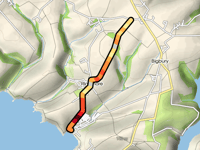 Bullhorn Cross depuis Challaborough par Ringmore