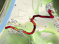 Burgfeste Dilsberg von Rainbach über Mühlweg