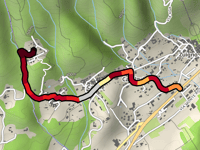 Casale di Casalzuigno da via Monte Nudo