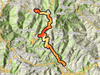 Castel di Croce von Ascoli Piceno über Via della Polveriera