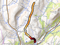 Cefn Gwrhyd von Ynysmeudwy über Llanguicke Road
