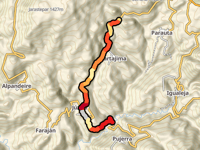 Cerro Gordo z Júzcar przez Calle Los Riscos