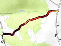 Chemin de Larrouze la Garene vanuit Recurt