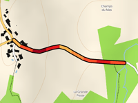 La Mazelle przez Chemin de Mazelle aux Monts