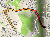 Chemin du Raidillon da Villennnes sur Seine