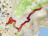 Col d’Èze über Chemin du Vinaigrier