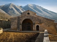 Chiesa di Santa Maria in Valle Porclaneta from Magliano de' Marsi