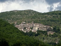 Chiesa di Santa Maria in Valle Porclaneta from Magliano de' Marsi