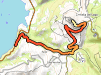 Civitella del Lago da Lago di Corbara