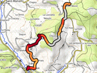 La Maison Neuve / Col de Boubon da Ouroux via Route de Fût Froid