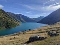 Col de la Croix-de-Fer from Barrage du Verney / Allemont