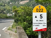 Col de la Madone de Gorbio przez Route de Val de Gorbio