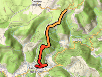 Col de la Pierre Plantée da Saint-Jean-du-Bruel via Route de Treves