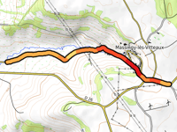 Col de Massigny-les-Vitteaux desde Vitteaux por Rue de la Fontaine Saint-Cyrs