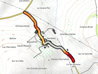 Col de Serrières über Serrières
