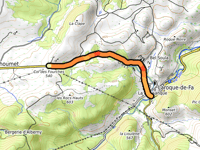 Col des Fourches from Laroque de Fa