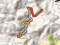 Coll de Coronetes z Mas de la Mina