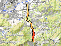 Coll de Font de Cera desde Vilanova del Vallès