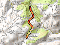 Coll de la Creu de Sapera desde Pontons