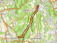 Coll de la Creu dels tres Batlles vanuit Martorell