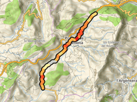 Coll del Pigat da Estació de tren de Pradell