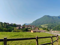 Chiesetta della Santissima Trinità from San Giovanni Bianco via San Pietro d'Orzo