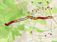 Côte de la Carrère przez Chemin de Saint-Sever