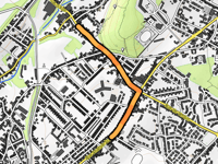 Côte de la rue Wallard vers la rue Anatole France z Bruay-La-Buissière