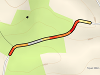 Côte de Pailhas von Ruisseau de Ouriat